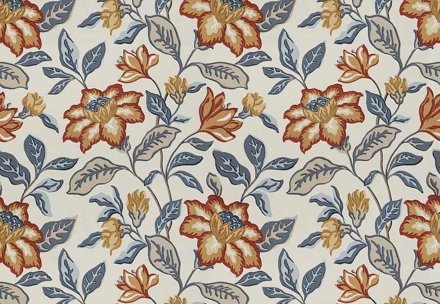 Ткань Fabricut French General Vignettes Indigo Delphine/Sienna