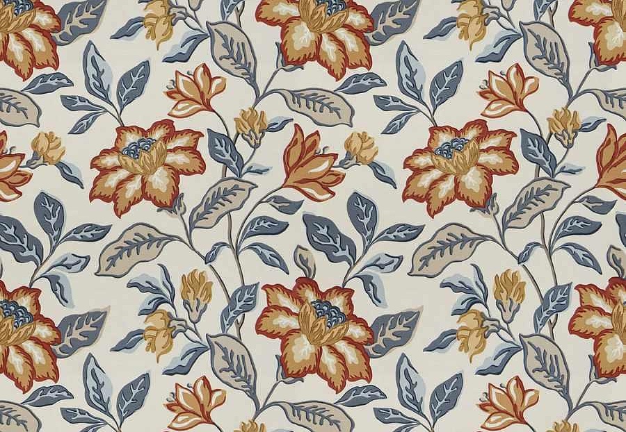 Ткань Fabricut French General Vignettes Indigo Delphine/Sienna