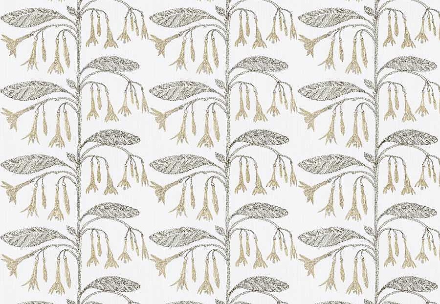 Ткань Fabricut Lemieux Material Archive Heirloom Neutrals Herblay/Graphite