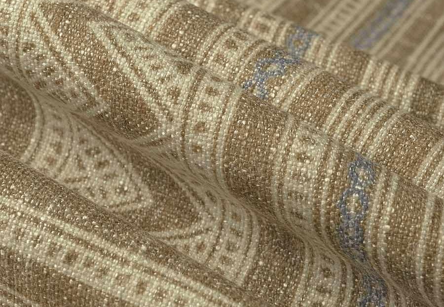 Ткань Fabricut Lemieux Material Archive Heirloom Neutrals Bagnolet/Leather