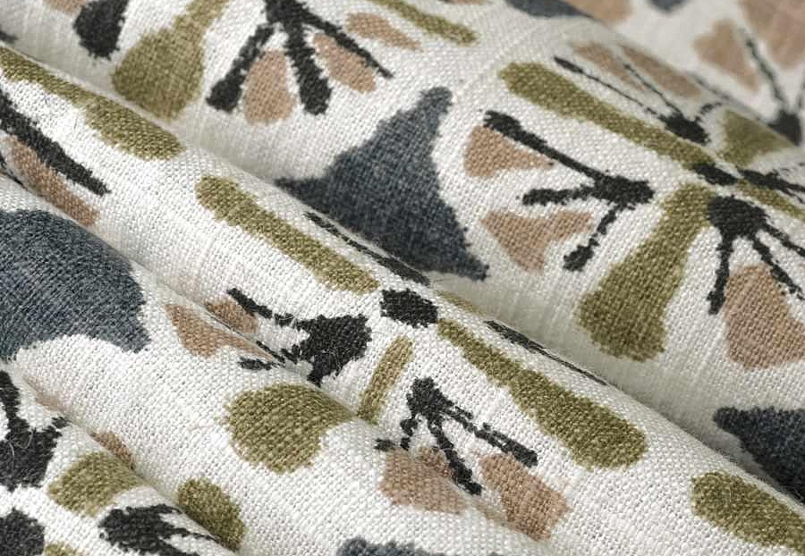 Ткань Fabricut Lemieux Material Archive Heirloom Neutrals Montauban/Carbon
