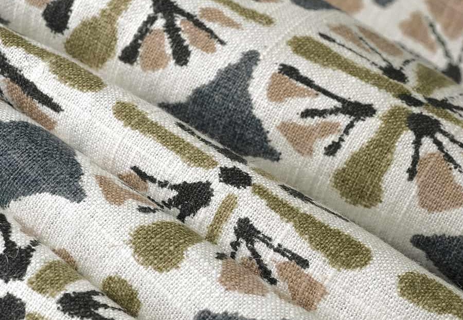 Ткань Fabricut Lemieux Material Archive Heirloom Neutrals Montauban/Carbon