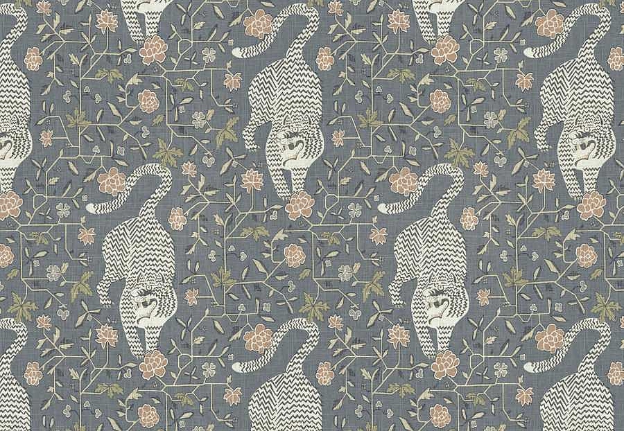 Ткань Fabricut Lemieux Material Archive Atelier Ink Troyes/Zinc
