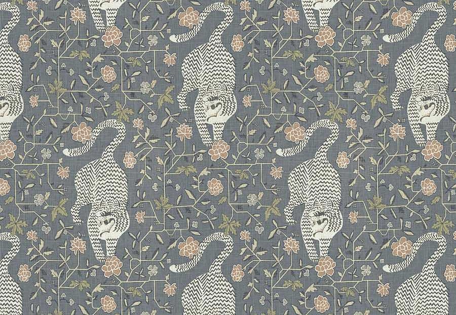 Ткань Fabricut Lemieux Material Archive Atelier Ink Troyes/Zinc
