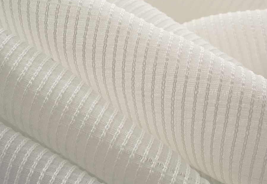 Ткань Fabricut Wide Natural Sheers Textural Breeze Pearl Squall/White