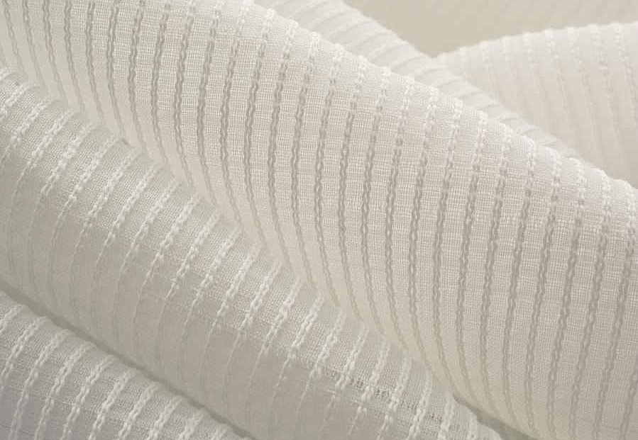 Ткань Fabricut Wide Natural Sheers Textural Breeze Pearl Squall/White