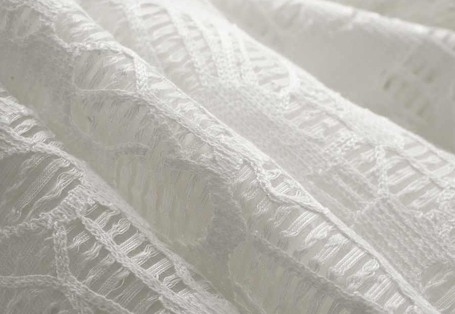 Ткань Fabricut Wide Natural Sheers Textural Breeze Pearl Microburst/White