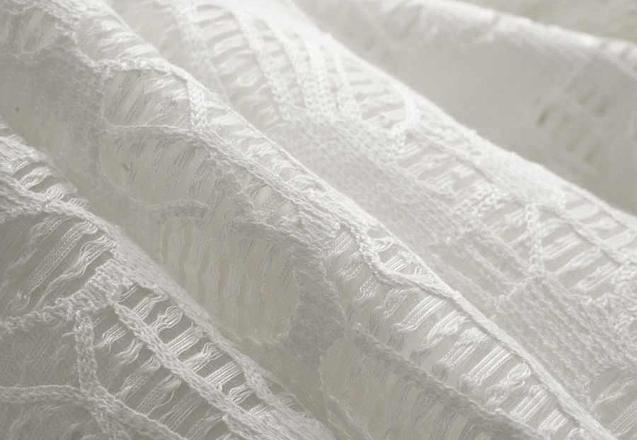 Ткань Fabricut Wide Natural Sheers Textural Breeze Pearl Microburst/White