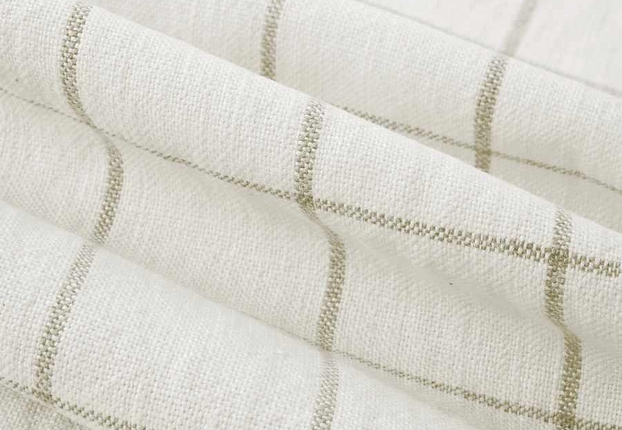 Ткань Fabricut Checks&Stripes Avalon Lane SweetGrass/Natural