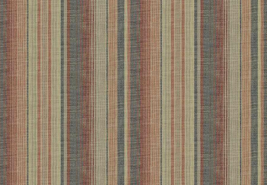 Ткань Fabricut Checks&Stripes Avalon Lane Wildfire/HennaBlue