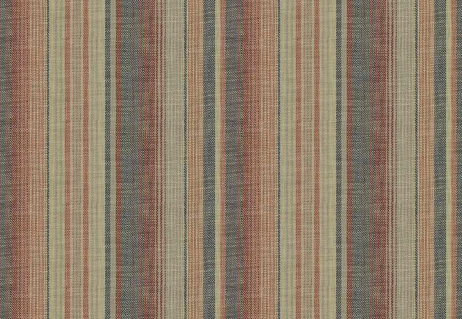 Ткань Fabricut Checks&Stripes Avalon Lane Wildfire/HennaBlue