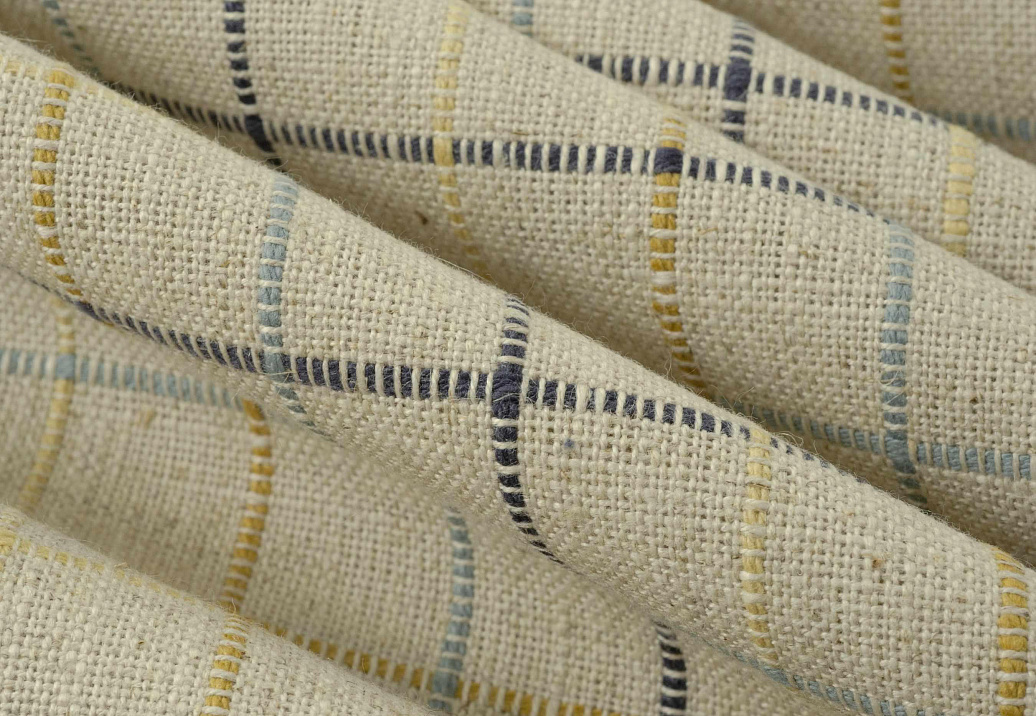Ткань Fabricut Checks&Stripes Avalon Lane BishopCheck/Atlantis