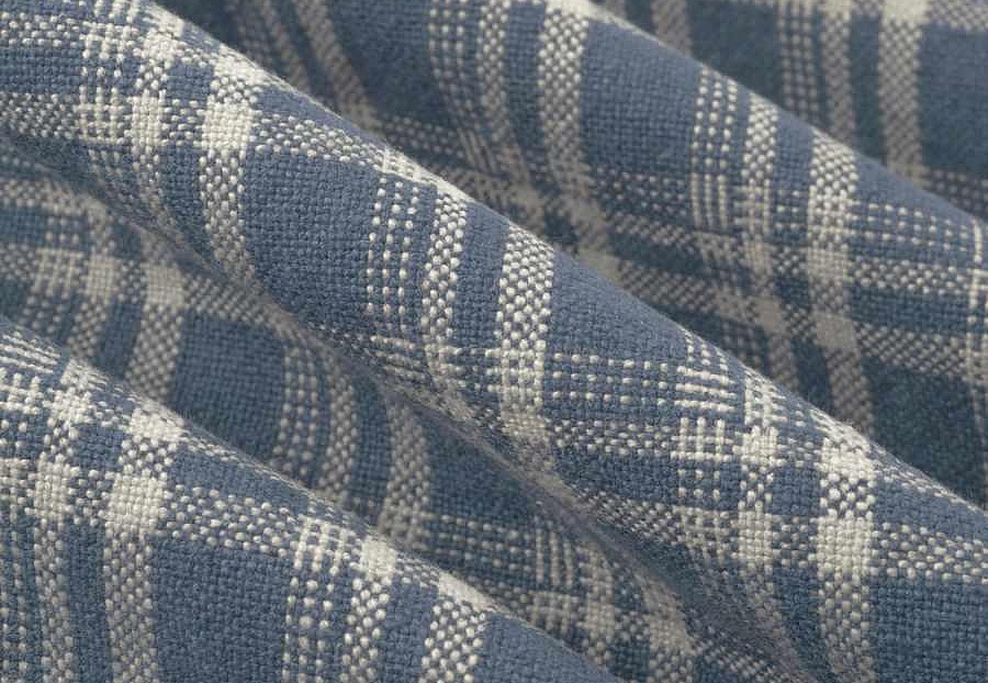 Ткань Fabricut Checks&Stripes Avalon Lane Tornado/Caspian
