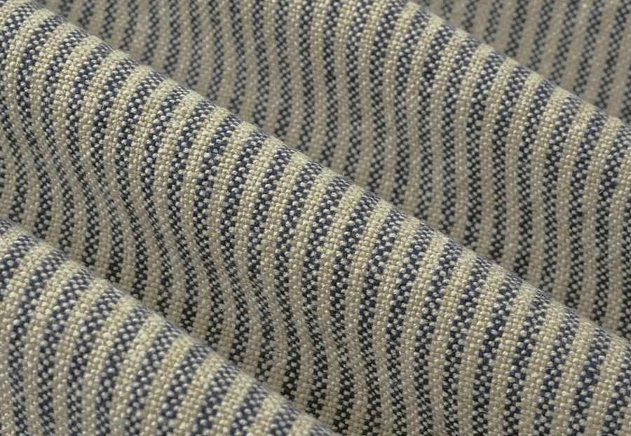 Ткань Fabricut Checks&Stripes Avalon Lane Bitterroot/Indigo