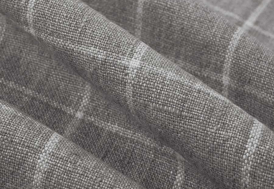 Ткань Fabricut Checks&Stripes Avalon Lane SweetGrass/Pewter