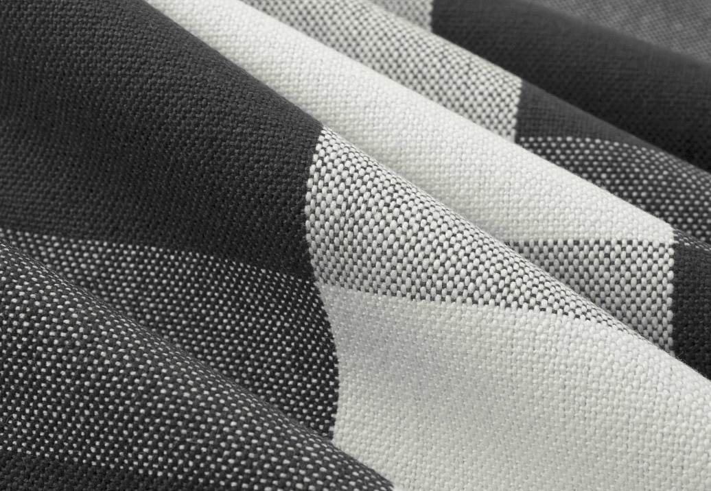 Ткань Fabricut Checks&Stripes Avalon Lane Milia/Charcoal