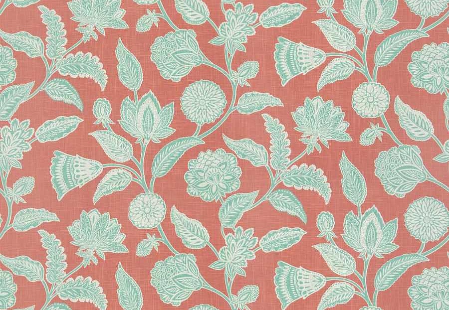 Ткань Trend Echo Citrus/Coral 05133/CoralAqua