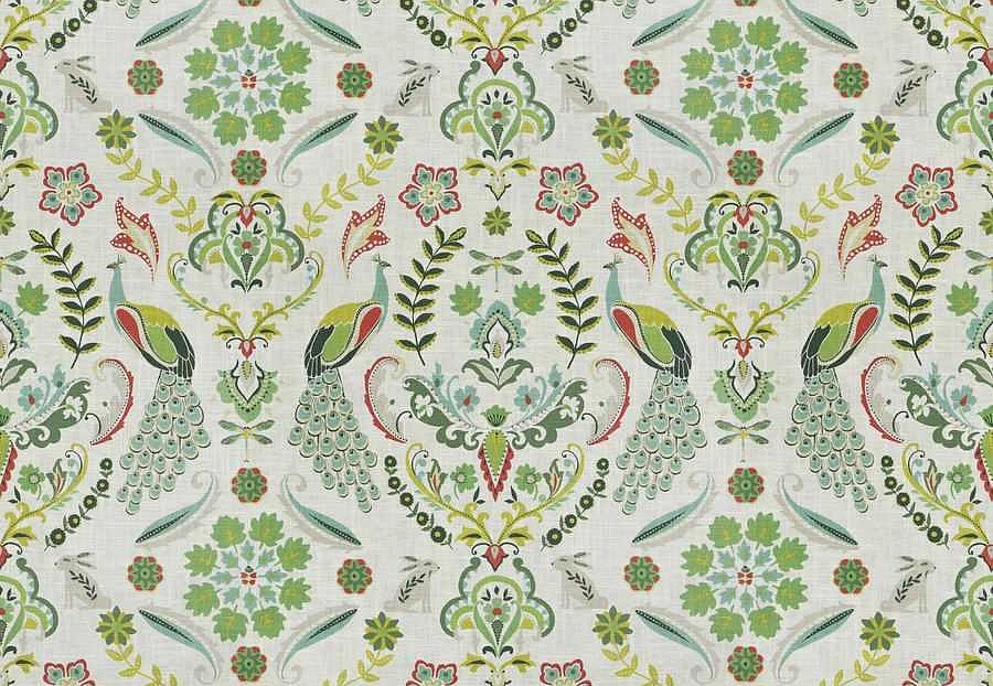 Ткань Trend Echo Citrus/Coral 05132/GreenGarden