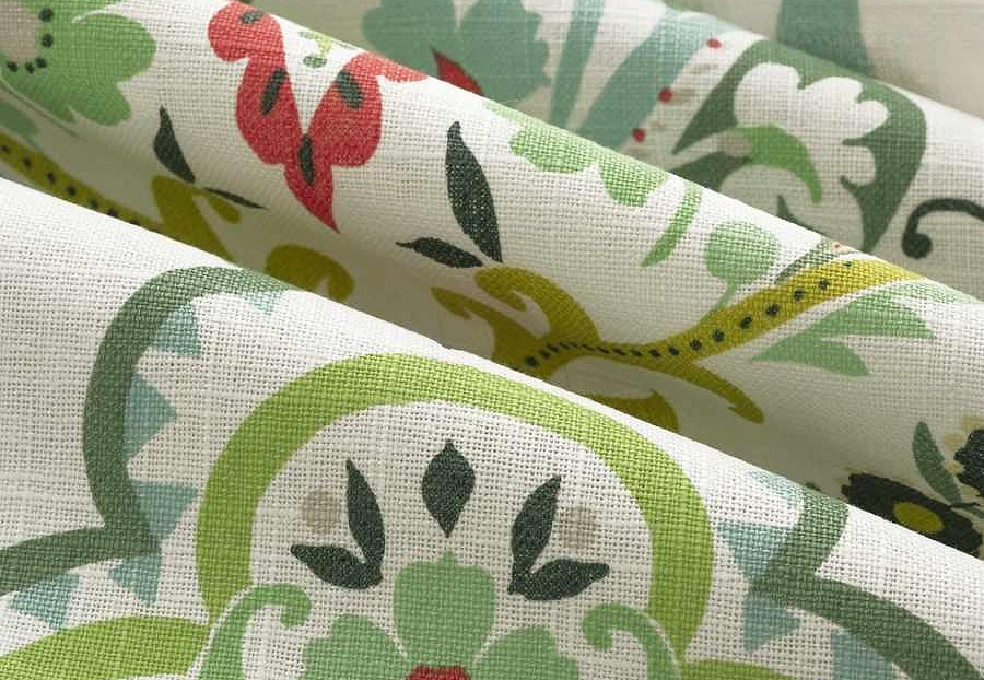 Ткань Trend Echo Citrus/Coral 05132/GreenGarden