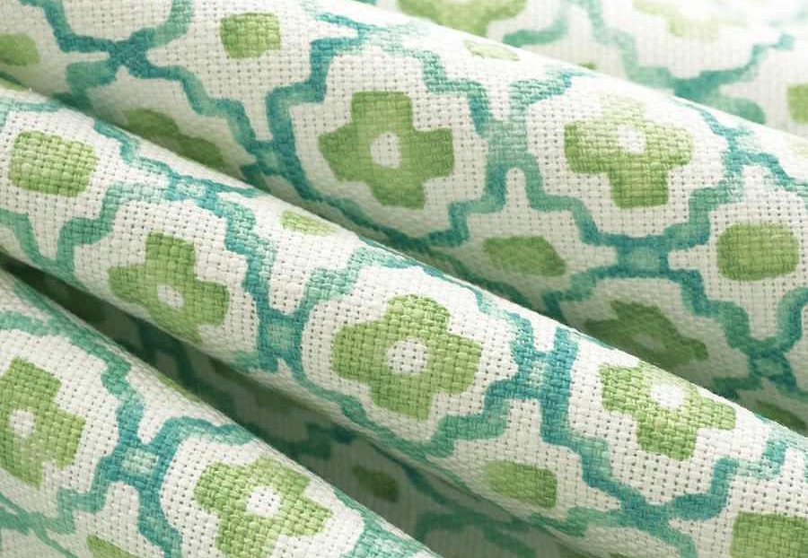 Ткань Trend Echo Citrus/Coral 05136/Emerald