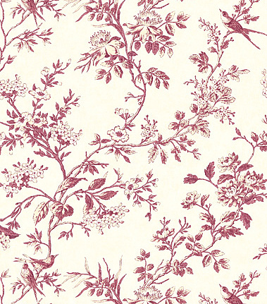 Обои Jaima Brown Chanticleer Avignon-Burgundy-Creme