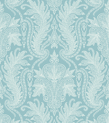 Обои Jaima Brown Chanticleer Persia-aqua-white