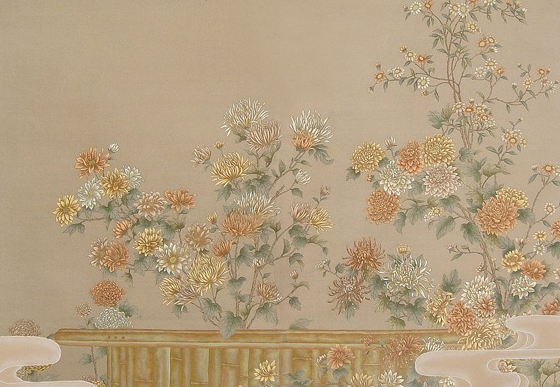 Обои Paul Montgomery Studio Fine Painted Wallpapers Chrysantha