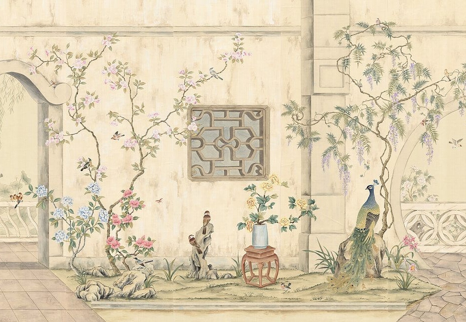 Обои Paul Montgomery Studio Fine Painted Wallpapers Emperors Garden