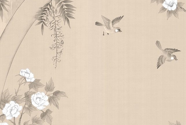 Обои Paul Montgomery Studio Fine Painted Wallpapers Emperors Garden