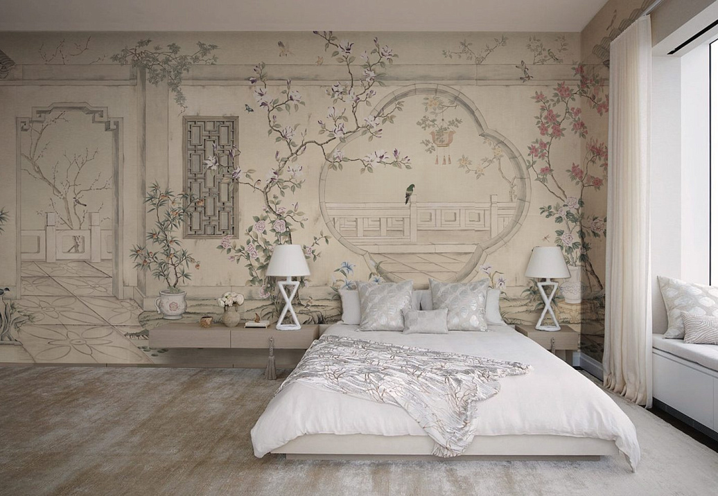 Обои Paul Montgomery Studio Fine Painted Wallpapers Emperors Garden
