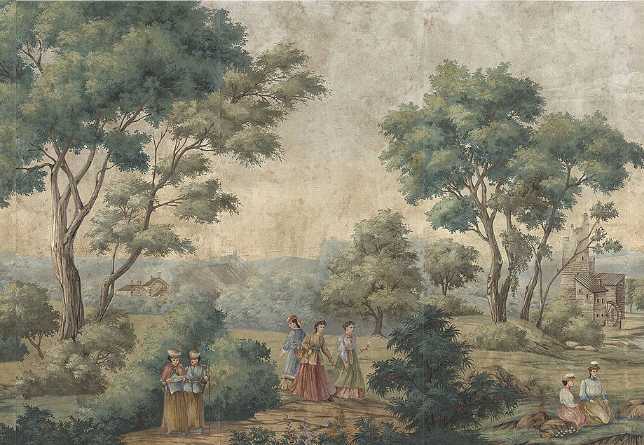 Обои Paul Montgomery Studio Fine Painted Wallpapers English Mural