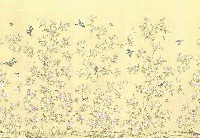 Обои Paul Montgomery Studio Fine Painted Wallpapers Rose Garden