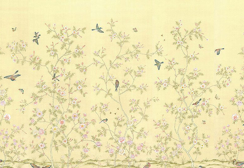 Обои Paul Montgomery Studio Fine Painted Wallpapers Rose Garden