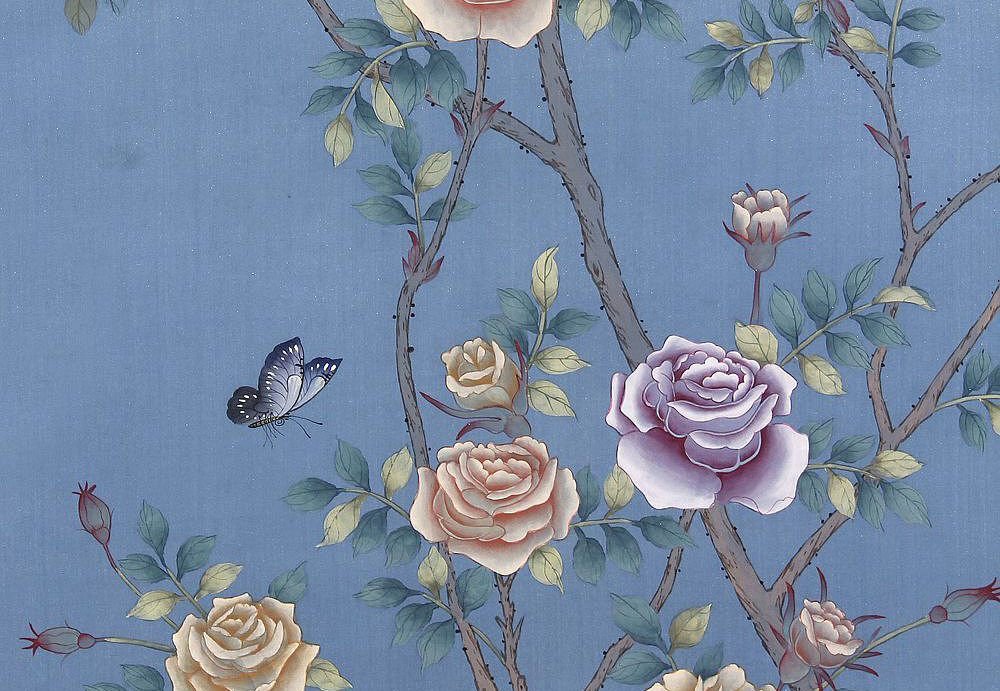 Обои Paul Montgomery Studio Fine Painted Wallpapers Rose Garden