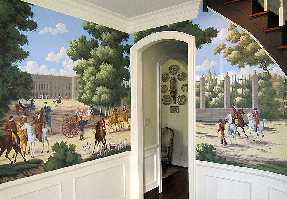 Обои Paul Montgomery Studio Fine Painted Wallpapers The Fox Chase