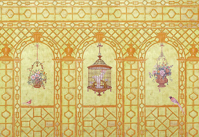Обои Paul Montgomery Studio Fine Painted Wallpapers Treillage