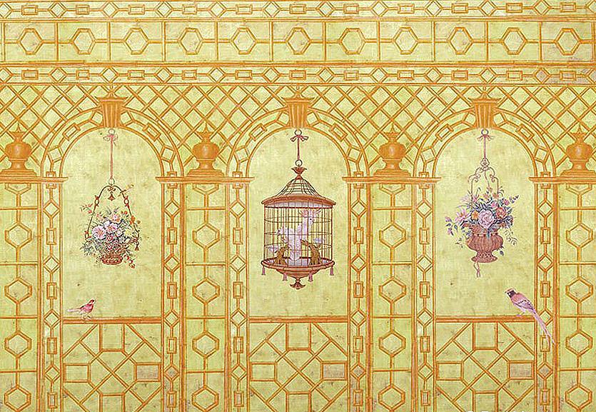 Обои Paul Montgomery Studio Fine Painted Wallpapers Treillage