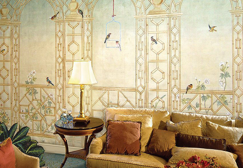 Обои Paul Montgomery Studio Fine Painted Wallpapers Treillage