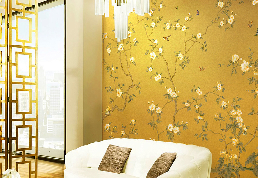 Обои Paul Montgomery Studio Endur Collection (Mural Sources) E-CH-080-GN1-GS/Gold