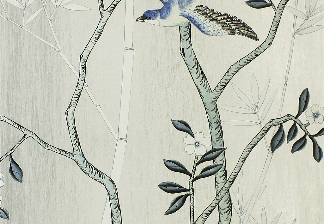 Обои Paul Montgomery Studio Endur Collection (Mural Sources) E-CH-205-WH1-SR/Silver