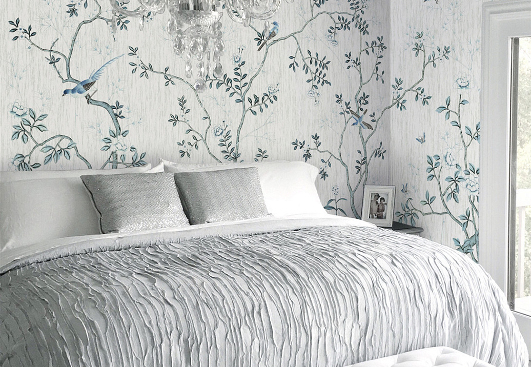 Обои Paul Montgomery Studio Endur Collection (Mural Sources) E-CH-205-WH1-SR/Silver
