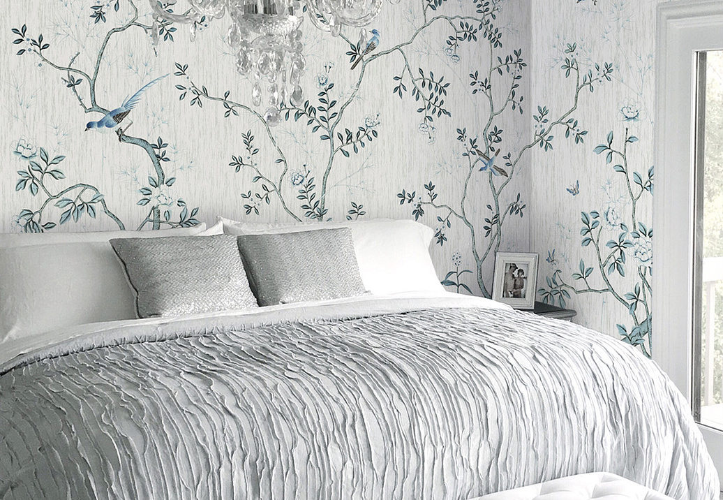Обои Paul Montgomery Studio Endur Collection (Mural Sources) E-CH-205-WH1-SR/Silver