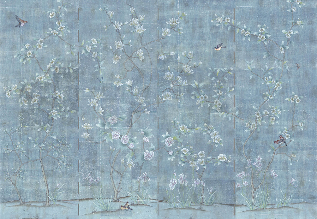 Обои Paul Montgomery Studio Endur Collection (Mural Sources) E-CH-215-BL1-SS/Antiqued Silver