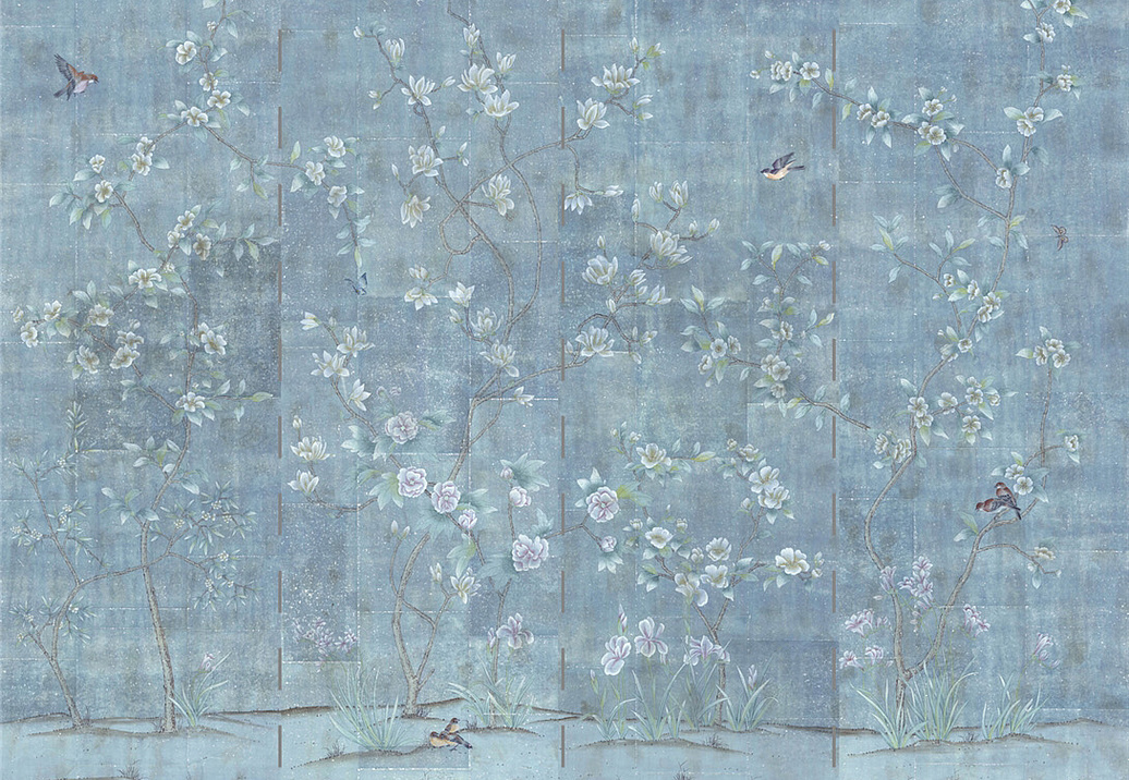 Обои Paul Montgomery Studio Endur Collection (Mural Sources) E-CH-215-BL1-SS/Antiqued Silver