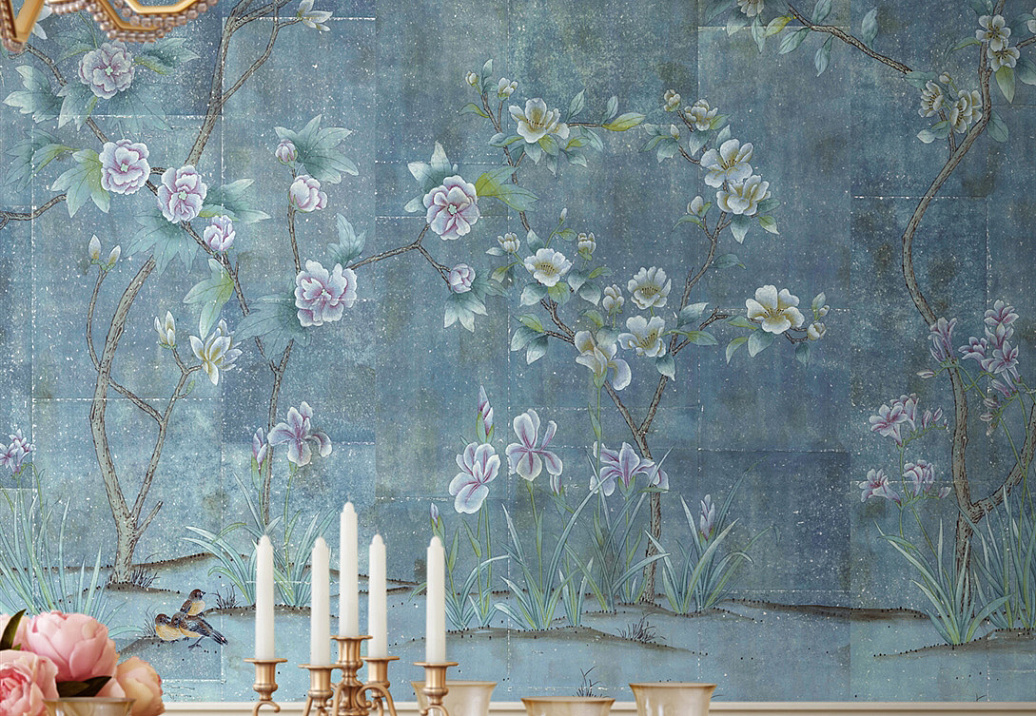 Обои Paul Montgomery Studio Endur Collection (Mural Sources) E-CH-215-BL1-SS/Antiqued Silver