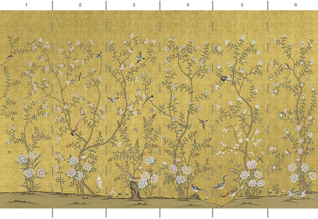 Обои Paul Montgomery Studio Endur Collection (Mural Sources) E-CH-275-BG1-GS/Gold