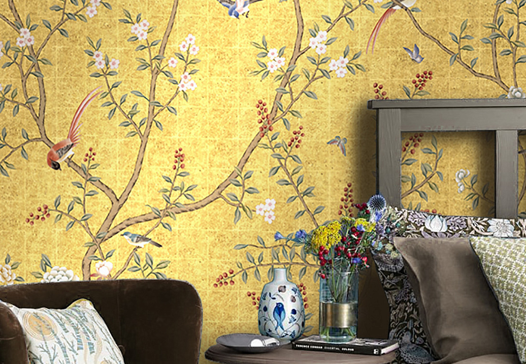 Обои Paul Montgomery Studio Endur Collection (Mural Sources) E-CH-275-BG1-GS/Gold