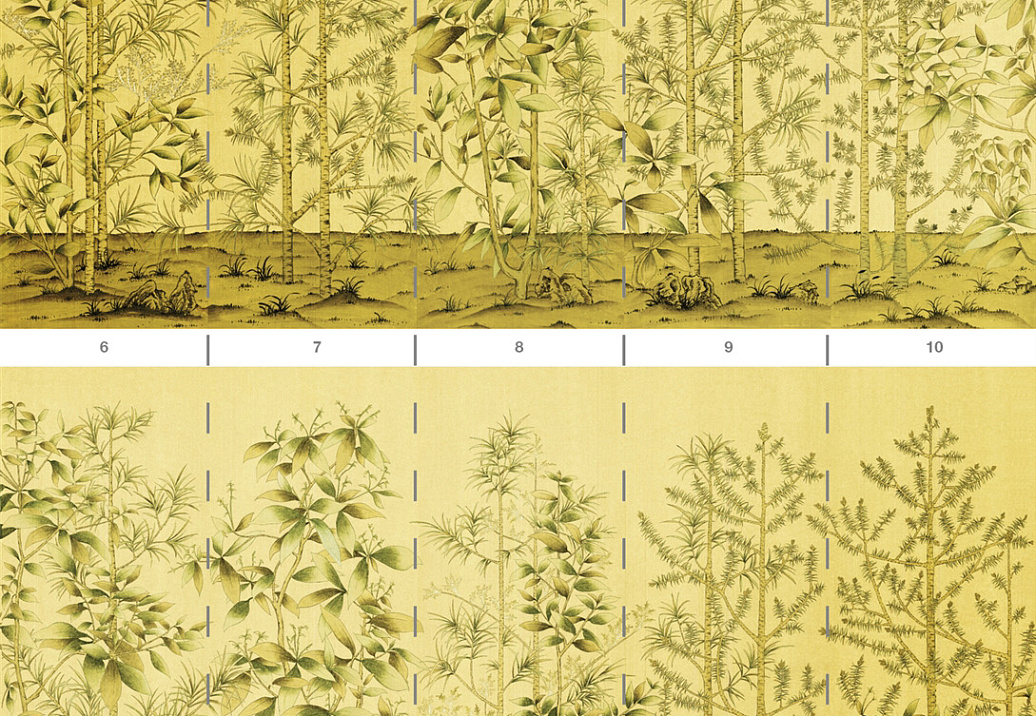 Обои Paul Montgomery Studio Endur Collection (Mural Sources) E-CH-760-QF-GS/Gold
