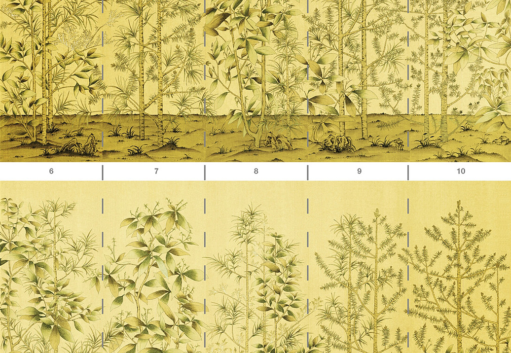 Обои Paul Montgomery Studio Endur Collection (Mural Sources) E-CH-760-QF-GS/Gold