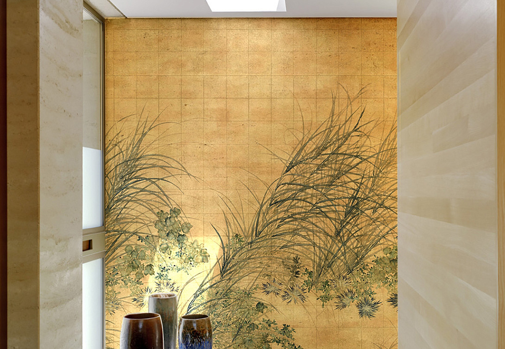 Обои Paul Montgomery Studio Endur Collection (Mural Sources) E-FL-219-GR-GF/Gold